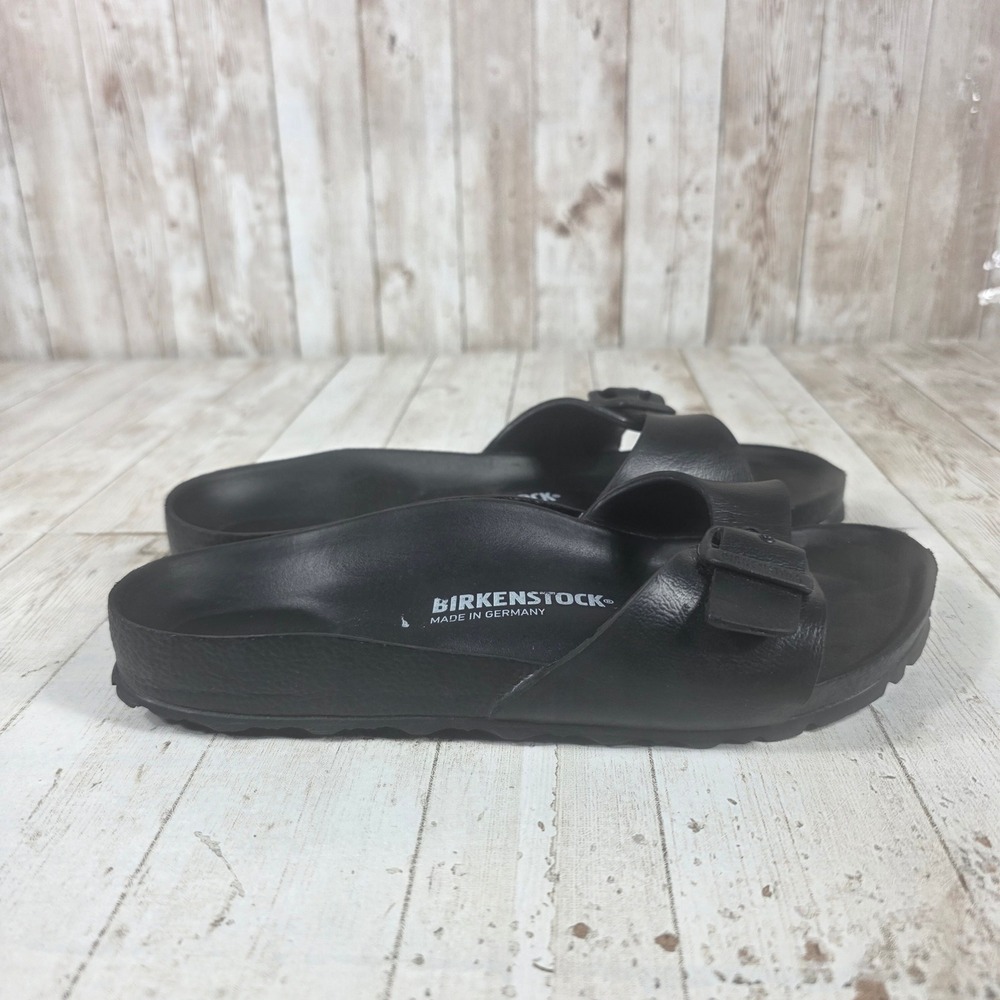Birkenstock Madrid EVA‎ Black Single Strap Slide Sandals Womens Size 36 L5 M3